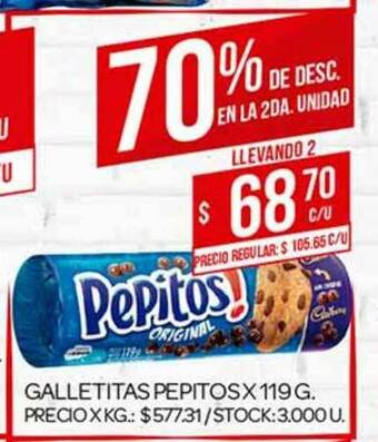 Supermercados DIA Galletitas Pepitos x 119g oferta