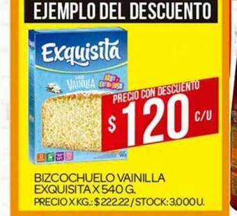 Supermercados DIA Bizcochuelo Vainilla Exquisita x 540g oferta