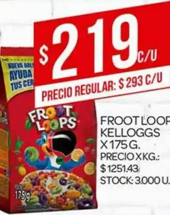 Supermercados DIA Froot Loop Kelloggs x 175g oferta