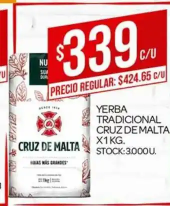 Supermercados DIA Yerba Tradicional Cruz De Malta x 1kg oferta