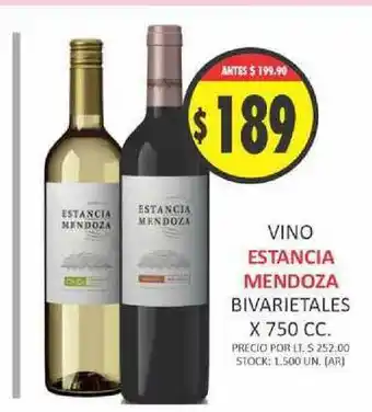 Supermercados Becerra Vino Estancia Mendoza x 750cc oferta