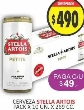 Supermercados Becerra Cerveza Stella Artois x 269cc oferta