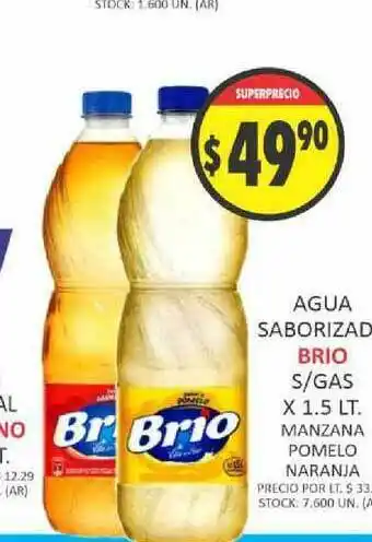 Supermercados Becerra Brio Agua Saborizaada S Gas x 1.5lt oferta