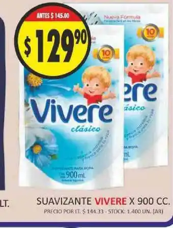 Supermercados Becerra Suavizante Vivere x 900cc oferta