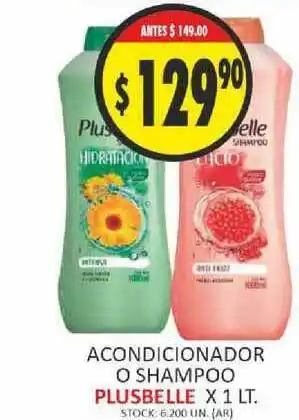Supermercados Becerra Plusbelle Acondicionador O Shampoo x 1lt oferta