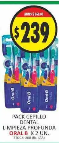 Supermercados Becerra Pack Cepillo Dental Limpieza Profunda Oral B x 2un oferta