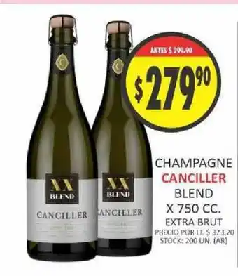 Supermercados Becerra Champagne Canciller Blend x 750cc oferta