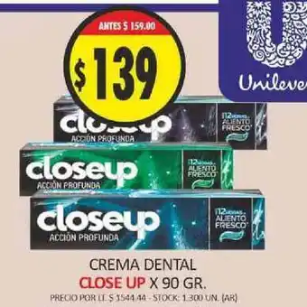 Supermercados Becerra Close Up Crema Dental x 90gr oferta