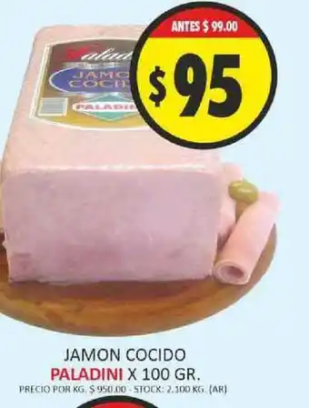 Supermercados Becerra Paladini Jamon Cocido x 100gr oferta