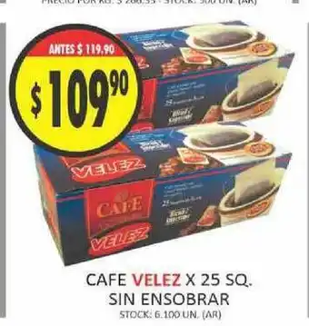 Supermercados Becerra Velez Cafe x 25sq oferta