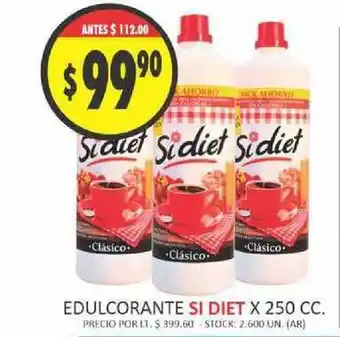 Supermercados Becerra Si Diet Edulcorante x 250cc oferta