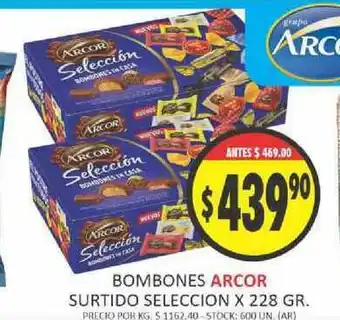 Supermercados Becerra Arcor Bombones Surtido Seleccion x 228gr oferta