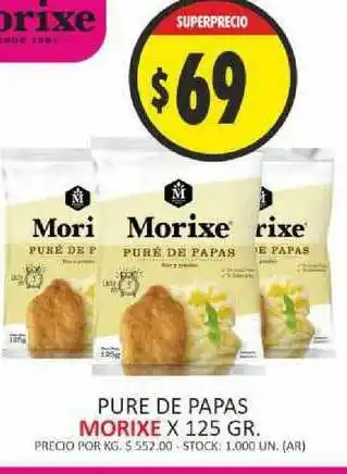 Supermercados Becerra Morixe Pure De Papas x 125gr oferta