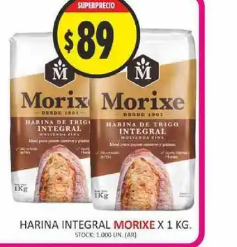 Supermercados Becerra Morixe Harina Integral x 1kg oferta