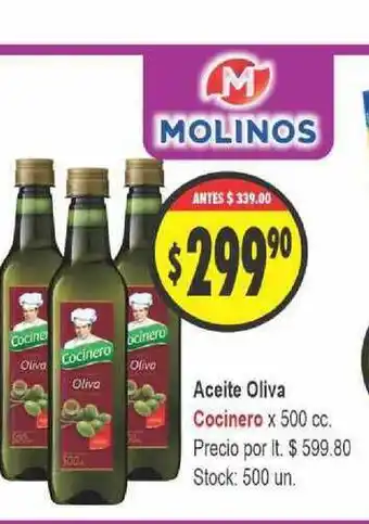 Supermercados Becerra Cocinero Aceite Oliva x 500cc oferta