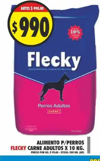Supermercados Becerra Flecky Alimento P Perros Carne Adultos x 10kg oferta