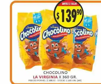 Supermercados Becerra La Virginia Chocolino x 360gr oferta