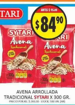 Supermercados Becerra Sytari Avena Arollada Tradicional x 300gr oferta