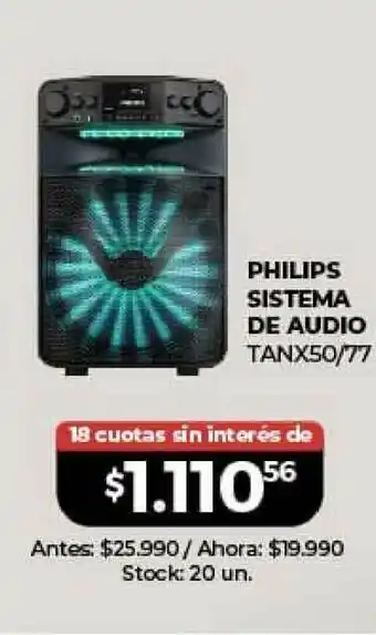 Super MAMI Philips Sistema De Audio TANX50/77 oferta