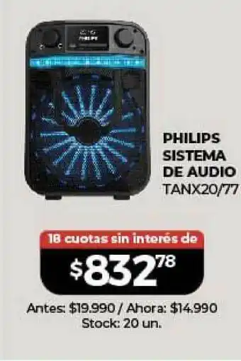 Super MAMI Philips Sistema De Audio TANX20/77 oferta