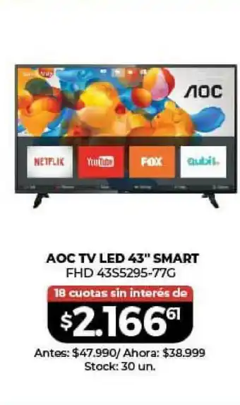 Super MAMI Aoc Tv Led 43 FHD 43S5295-77 oferta