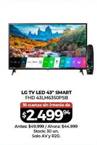 Super MAMI Lg Tv Led 43 FHD 43LM6350PSB oferta