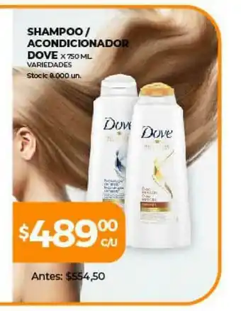 Super MAMI Dove Shampoo Acondicionador x 750ml oferta