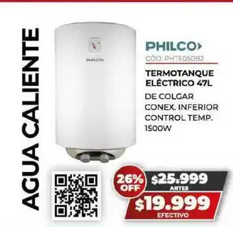 Novogar Philco Termotanque Eléctrico 47l oferta