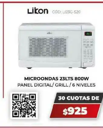 Novogar Microondas 23lts 800w oferta