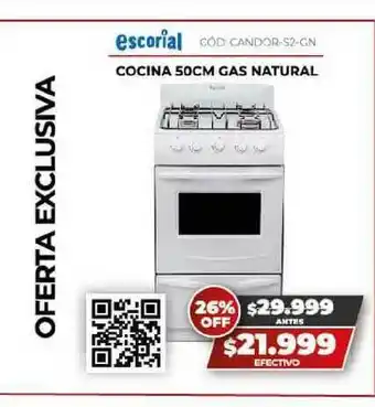 Novogar Escorial Cocina 50cm Gas Natural oferta