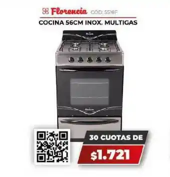 Novogar Florencia Cocina 56cm Inox. Multigas oferta
