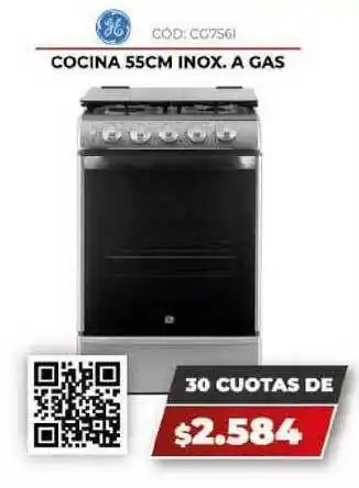 Novogar Cocina 55cm Inox. A Gas oferta