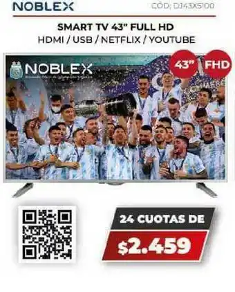 Novogar Noblex Smart Tv 43 oferta