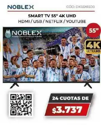 Novogar Noblex Smart Tv 55 oferta