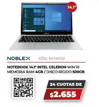 Novogar Noblex Notebook 14.1 oferta