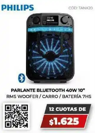 Novogar Philips Parlante Bluetooth 40w 10 oferta