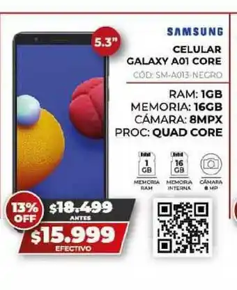 Novogar Samsung Celular Galaxy A01 Core oferta