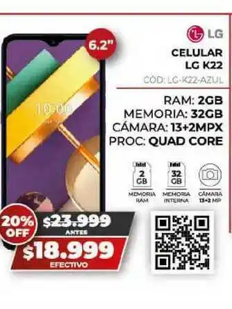 Novogar Lg Celulr K22 oferta