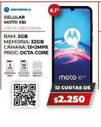 Novogar Motorola Celulr Moto E6i oferta