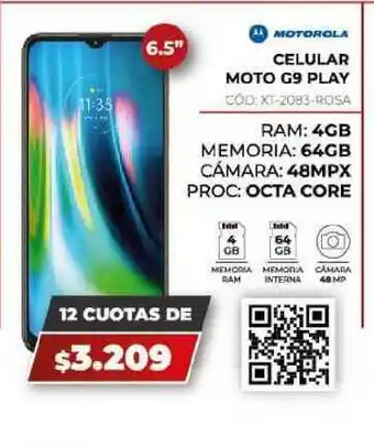 Novogar Motorola Celular Moto G9 Play oferta