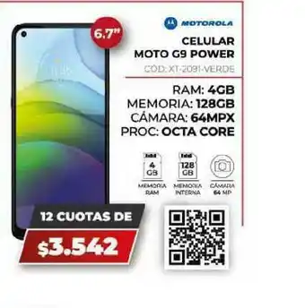 Novogar Motorola Celular Moto G9 Power oferta