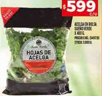 Supermercados DIA ACELGA EN BOLSA SUENOVERDE X 400 G. oferta