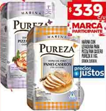Supermercados DIA HARINA CON LEVADURA PARA PIZZA FAN CASERO PUREZA X 1KG oferta