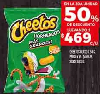 Supermercados DIA CHEETOS QUESO X 94G oferta