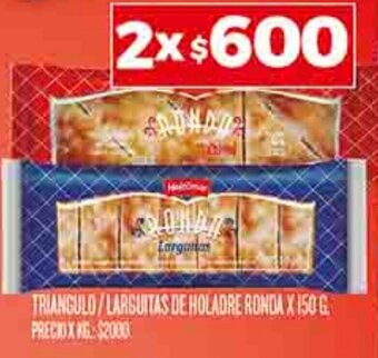 Supermercados DIA TRIANGULO/LARGUITAS DE HOLADRE RONDA X 150 G oferta