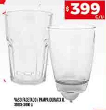 Supermercados DIA VASO FACETADO/PAMPA DURAX X U oferta