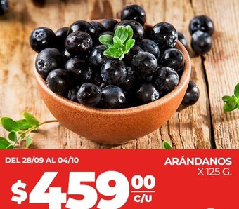 Supermercados DIA ARÁNDANOS X 125 G. oferta