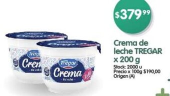 Supermercados Buenos Días TREGAR Crema de leche x 200 g oferta