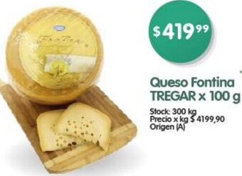 Supermercados Buenos Días TREGAR Queso Fontina x 100 g oferta