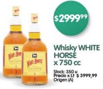Supermercados Buenos Días WHITE HORSE  Whisky x 750 cc oferta
